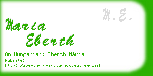 maria eberth business card
